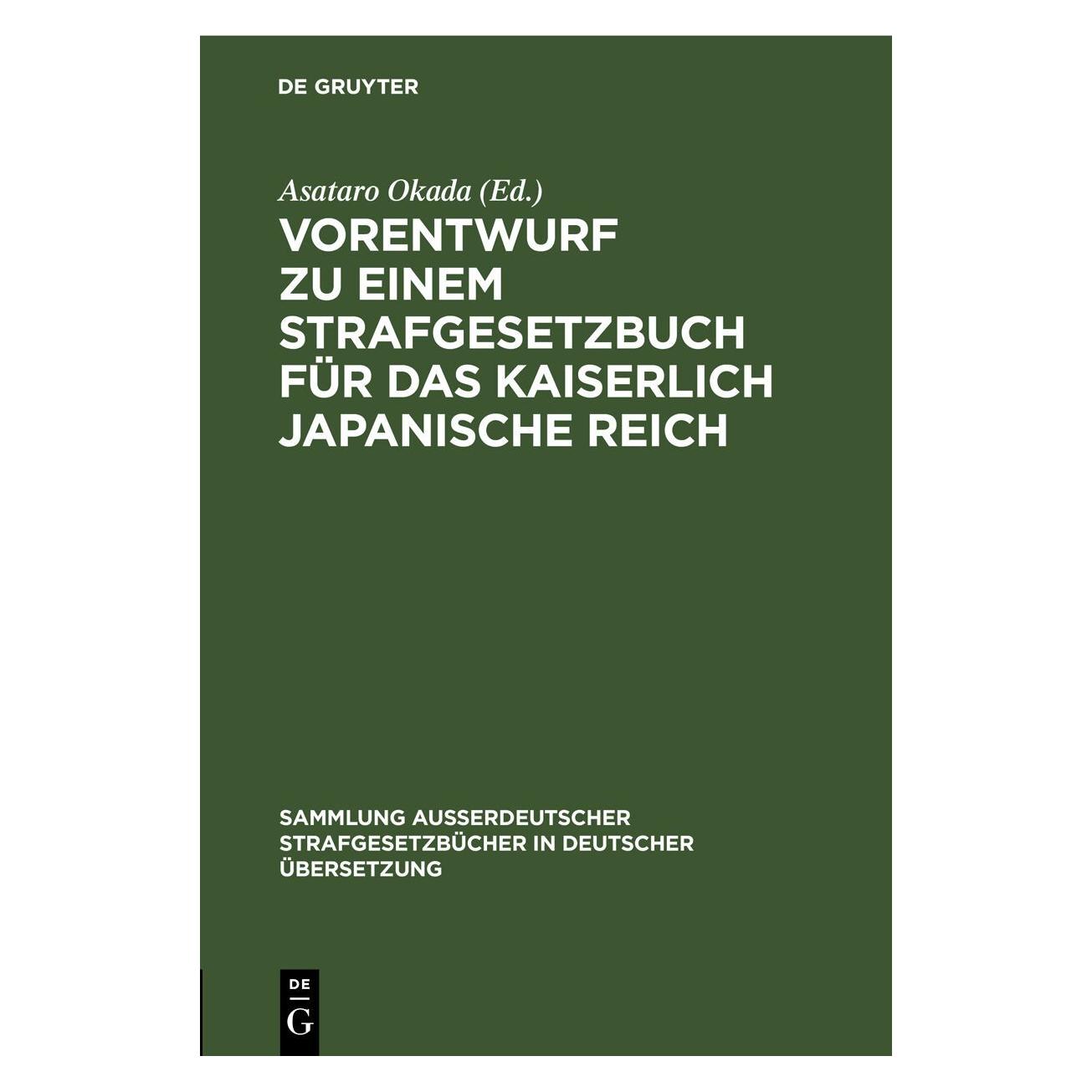 De Gruyter Vorentwurf zu einem Strafgesetzbuch für (Deutsch, Hardcover) (67772473)