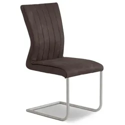 2er-Set Freischwinger Como Mikrofaser Braun