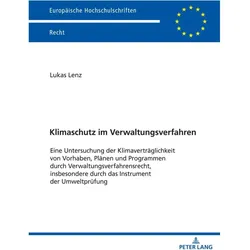 Klimaschutz im Verwaltungsverfahren, Fachbücher von Lukas Lenz