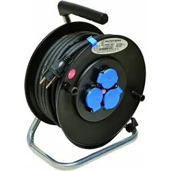 Walther Werke, Kabelrolle, Kabeltrommel 16A 2P+E 230V 25m H07RN-F3G2,5 39100302250303 (25 m, 2.50 mm2)