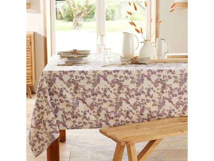 Nappe en lin violet violine 150x250cm