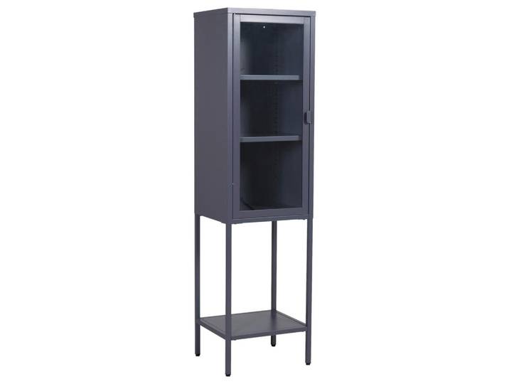 Livetastic Vitrine, Grau, Metall, Glas, 40.5x150x35 cm, stehend, Wohnzimmer, Wohnwände, Vitrinenschränke