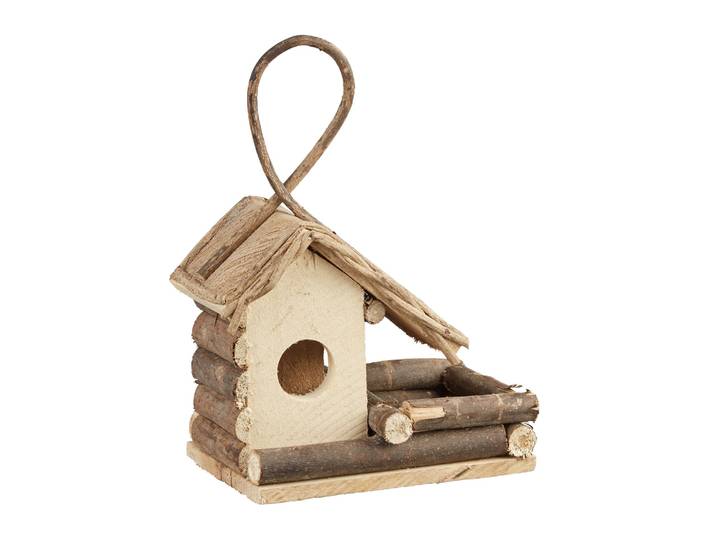 Nichoir À Oiseaux Décoration Maison À Oiseaux En Bois À Suspendre Villa Fait Main\, Nature - Relaxdays
