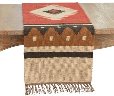 "Saro Lifestyle Kilim Table Runner - 16""x72"""