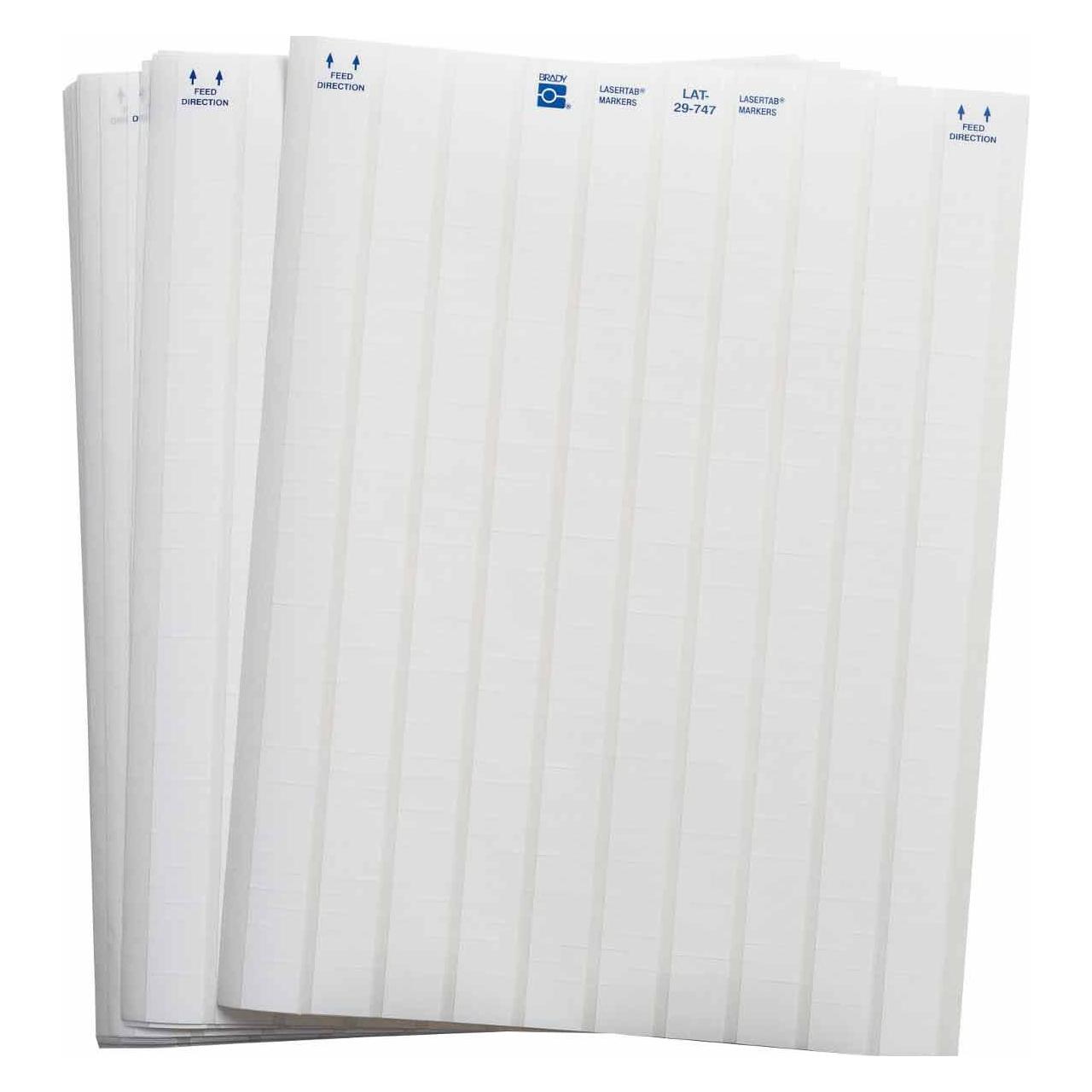 Brady LAT-29-747-10, Polyester, matt, Weiss, 16.51 x 5.08 mm, dauerhaft klebend, US-Letter, 10-bahn (LAT-29-747-10)