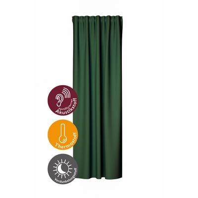 Vorhang HOMING "Galdin" Gr. 1, grün, B:140cm H:245cm, Polyester, Gardinen, Verdunklungsvorhang, blickdicht, Thermo, Energiesparend
