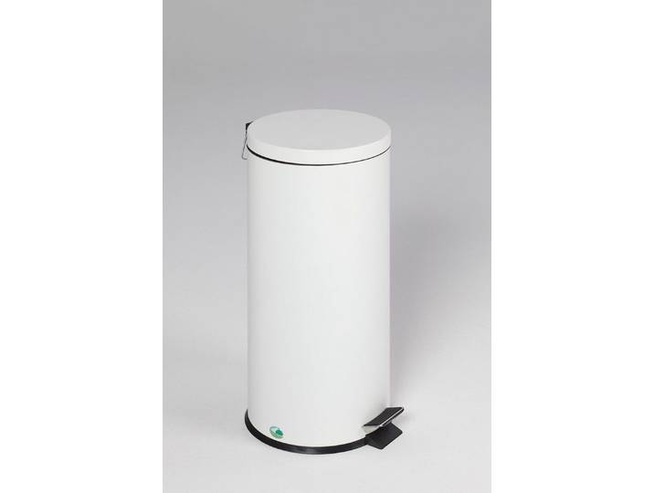 PROREGAL® Mülleimer Tretabfallsammler Fußpedal Inneneimer Griff 30L 64x29x29cm Weiß