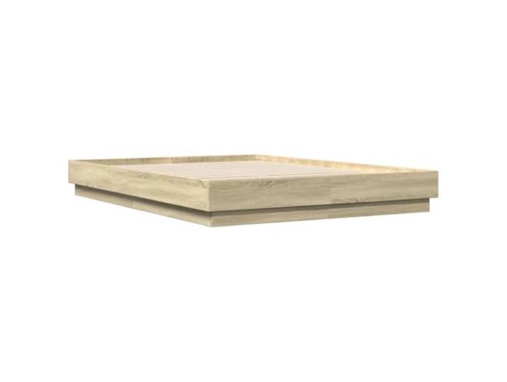 KTHLBRH Bettgestell Eiche Sonoma 150 x 200 cm Holz mehrschichtig Lattenrost aus Sperrholz im Lieferumfang enthalten, stabiler Rahmen, Matratze nicht im Lieferumfang enthalten
