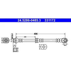 Bremsschlauch ATE 24.5286-0485.3