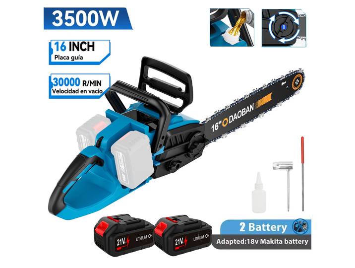 Makita – tronçonneuse électrique sans balais 3500W, 16 pouces, taille sans fil, outil électrique pour le travail du bois, coupe-jardin portatif pour batterie