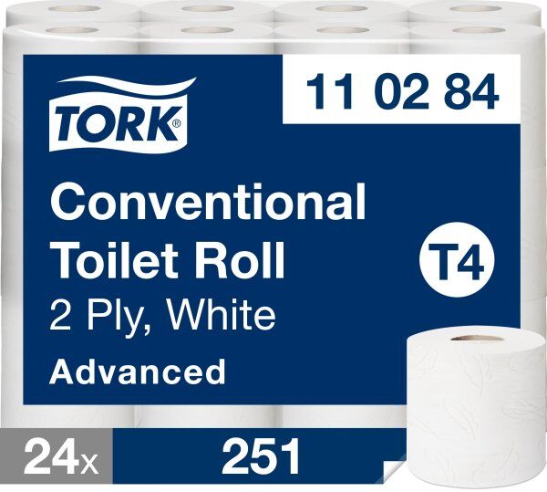 Tork T4 Advanced Toiletpapir, 2-Lag, 24 Rl