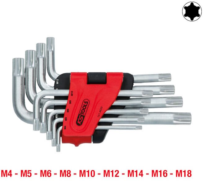 KS Tools RIBE® Jeu de clés Allen, courtes, 9 pièces (151.4620)
