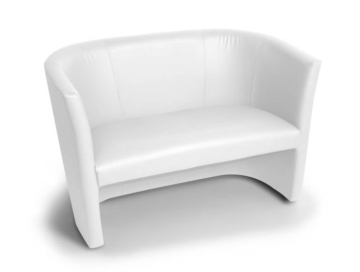 CHARLY DUO Cocktailsessel / Sessel, Material Kunstleder, weiss