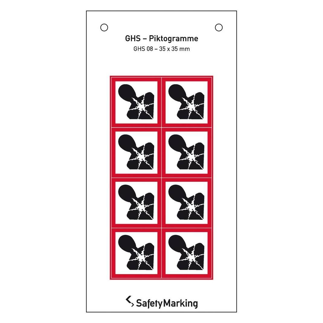 SafetyMarking GHSGefahrenpiktogramm Symbol 08 Gesundheitsgefahr 3. (30.3552.08)