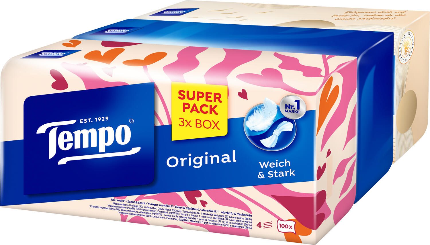 Tempo Taschentücherbox Original, weiß 4-lagig 830485