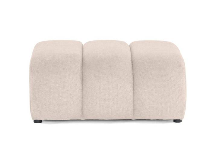 Debbie - pouf en tissu texturé - Beige
