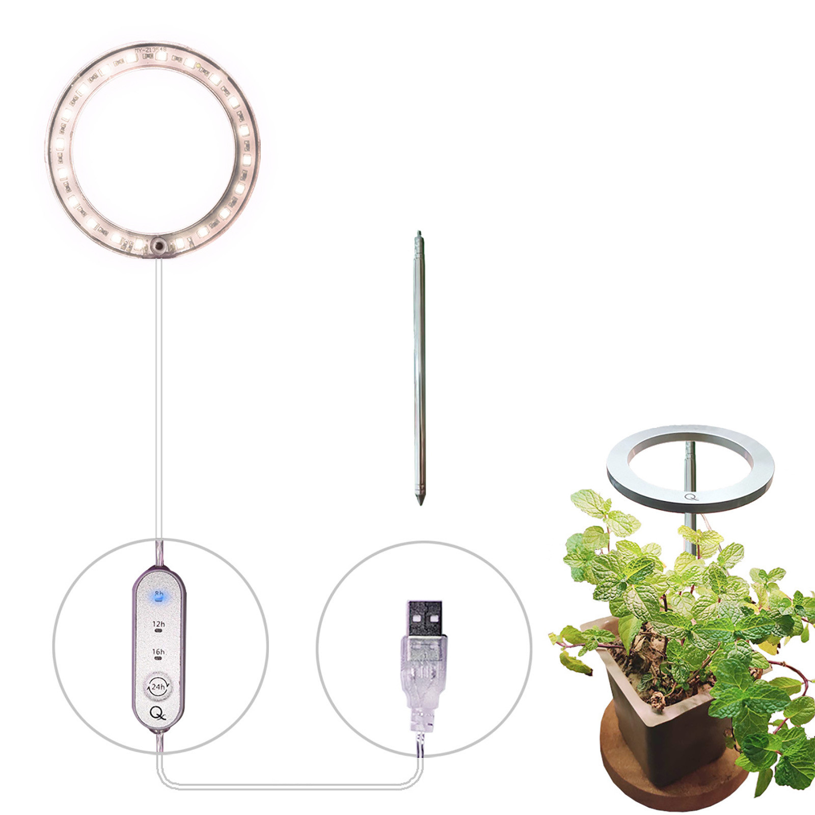 Cocosity LED-kweeklamp met volledig spectrum voor planten via USB
