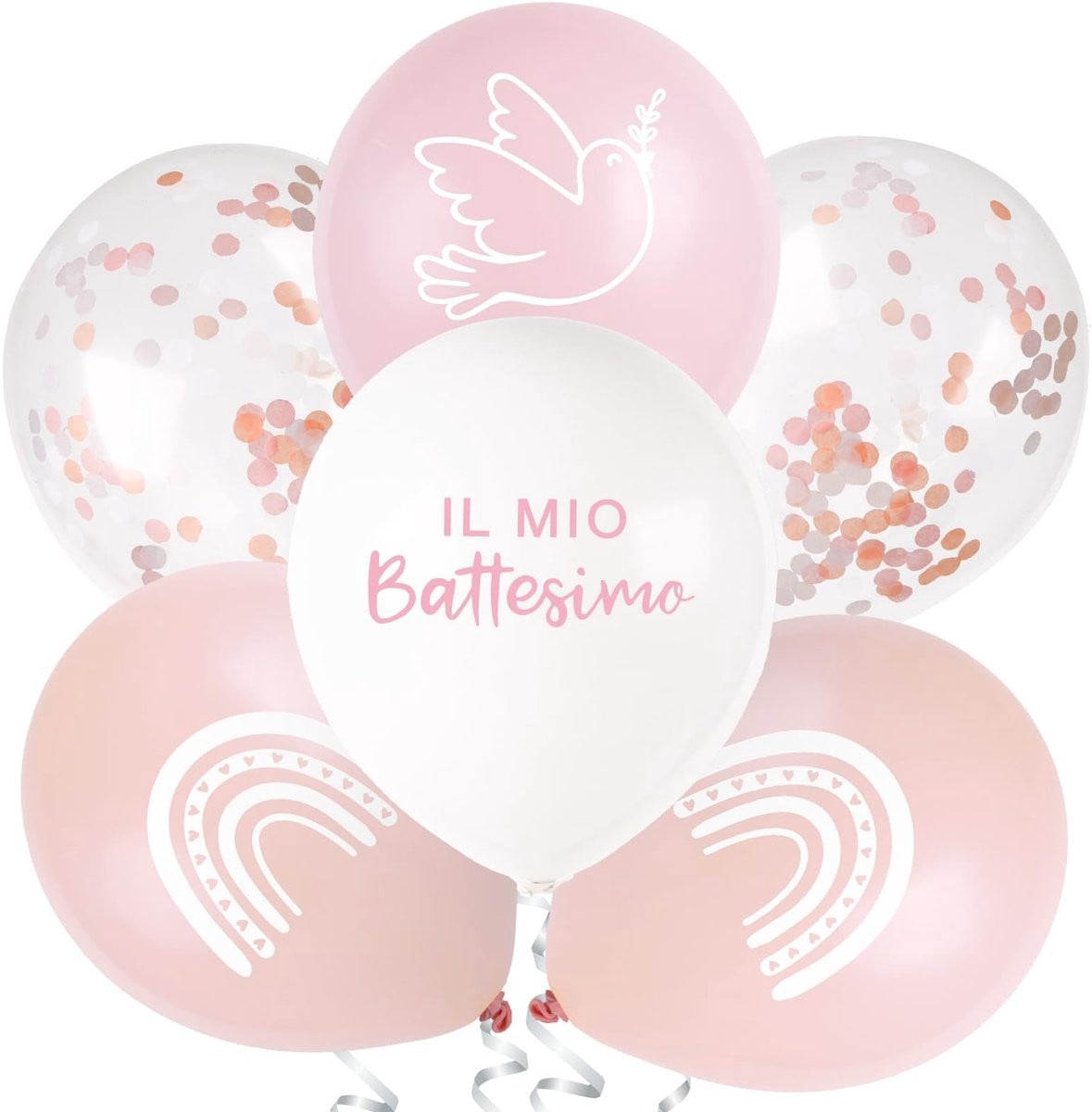 Il Mio Battesimo 24 stuks babyshowerballonnen met 4 stijlen hangende decoratie voor babyshowerfeestjes