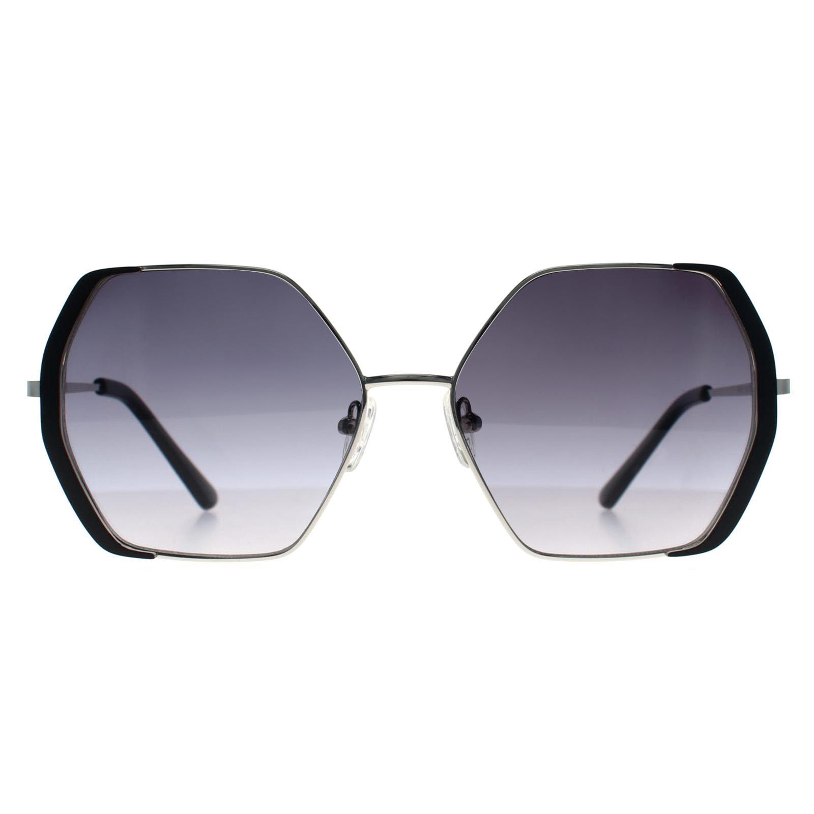 Guess Square Womens Silber Schwarz Grau Gradient GF0387