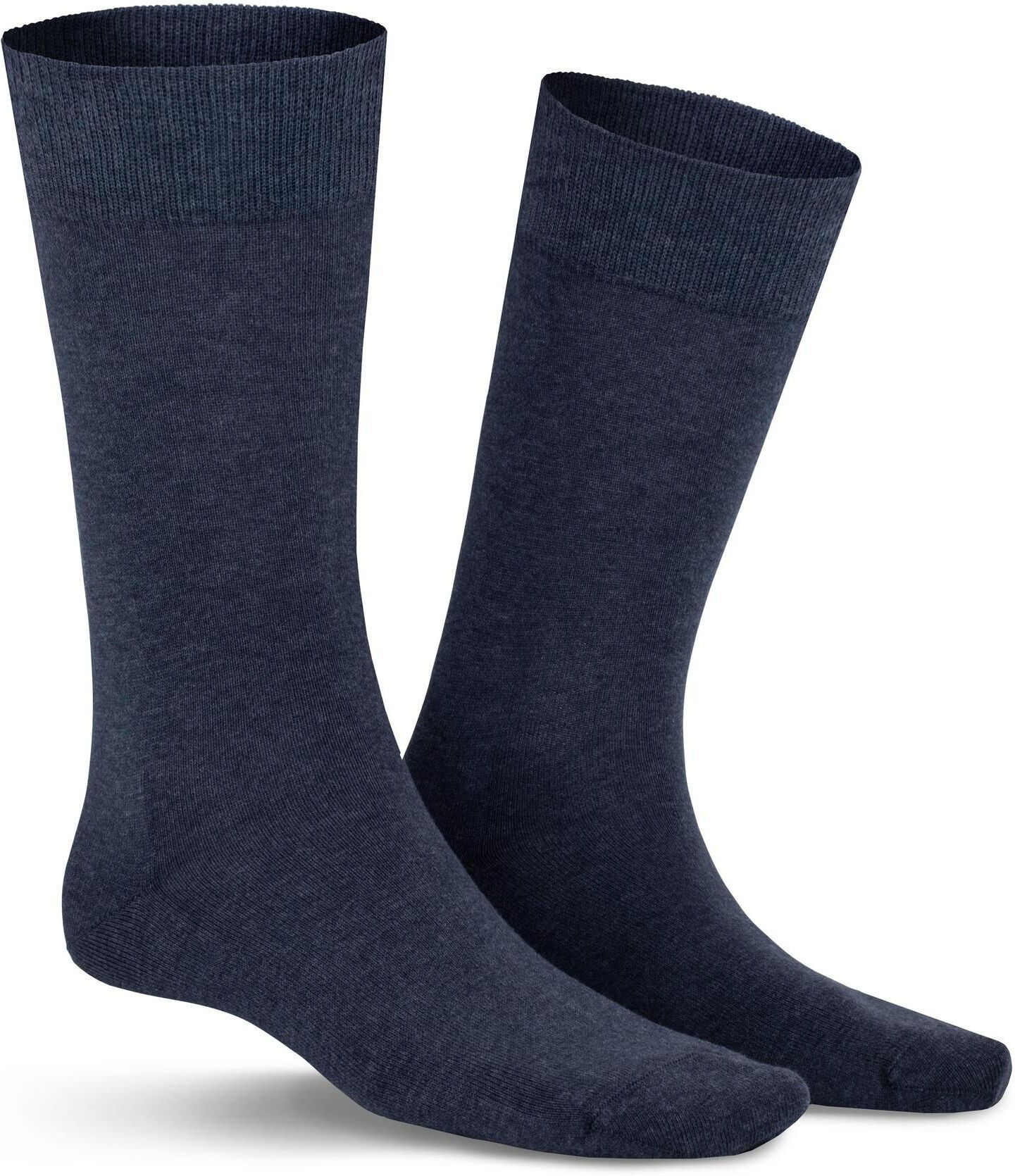Socken KUNERT "RICHARD", Herren, Gr. 39-42, Sockengröße, blau (jeans meliert), Baumwollmischung, normal, Socken Socken, druckfreier Komfortbund, weich, sportlicher Look