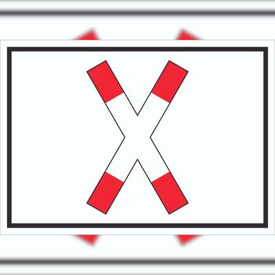 HB-Druck Schild Vorrang Schienenverkehr Symbol A5 (148x210mm)