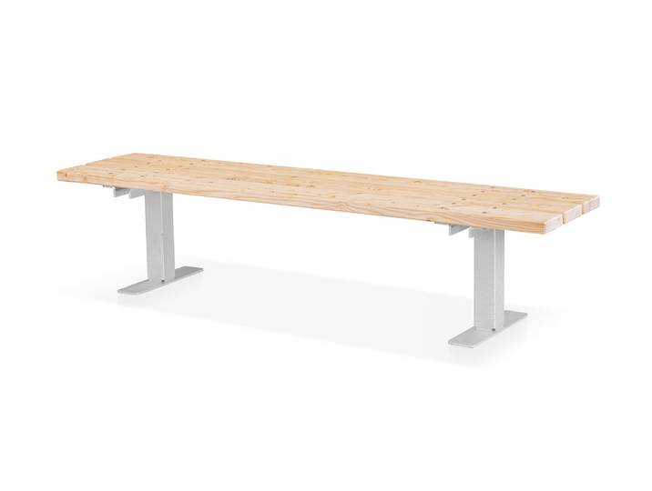 GERANO Parkbank / Gartenbank, Material Massivholz / Metall