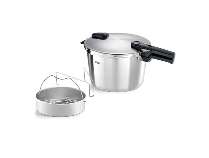 Fissler, Vitaquick Premium Schnellkochtopf (8 L, Ø 26 cm), Edelstahl, 2 Garstufen, inkl. Einsatz, Induktion, Made in Germany