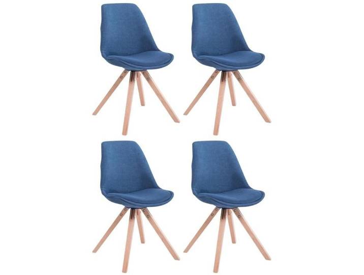 -CLP-Lot de 4 Chaises de salle à manger Toulouse Tissu Pieds carrés bois-Array