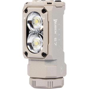 Wuben Taschenlampe E7 LED, aufladbar, 1800 Lumen, 6 cm, wasserdicht, beige