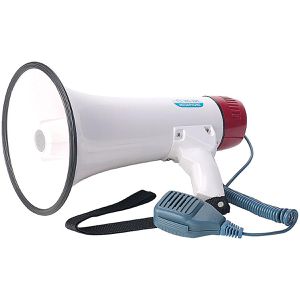 Böttcher-AG Megafon Deluxe, 25 Watt & 90db, 300m Reichweite, Sirene & externes Mikrofon