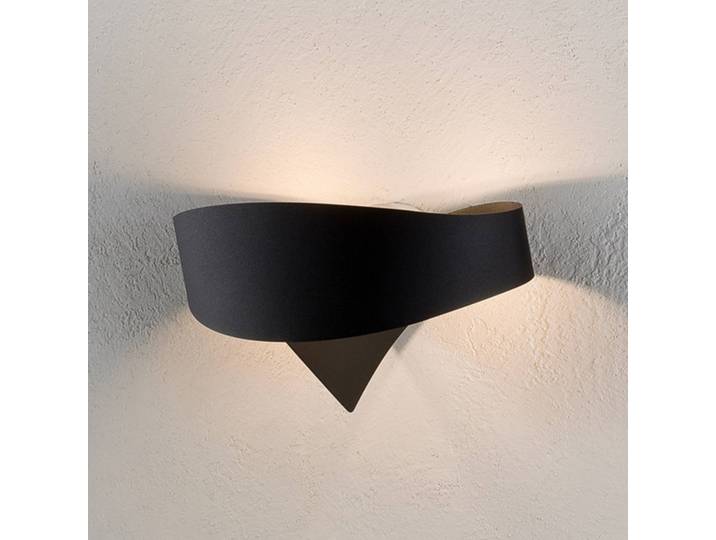 Design wandlamp SCUDO, dimbaar, zwart, Hal, metaal, Wandlamp design