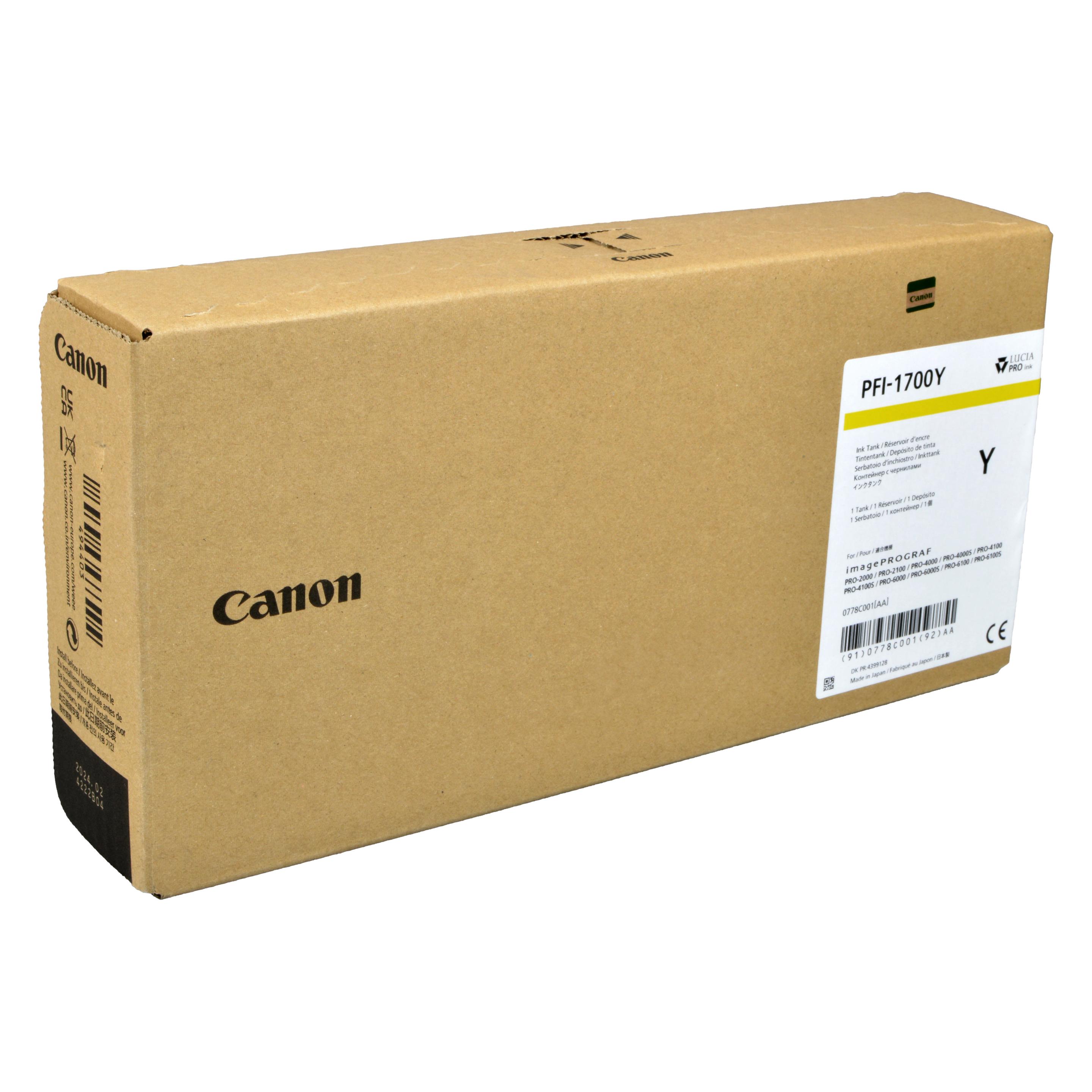 Canon Tintenpatrone yellow (Y) (PFI1700Y)