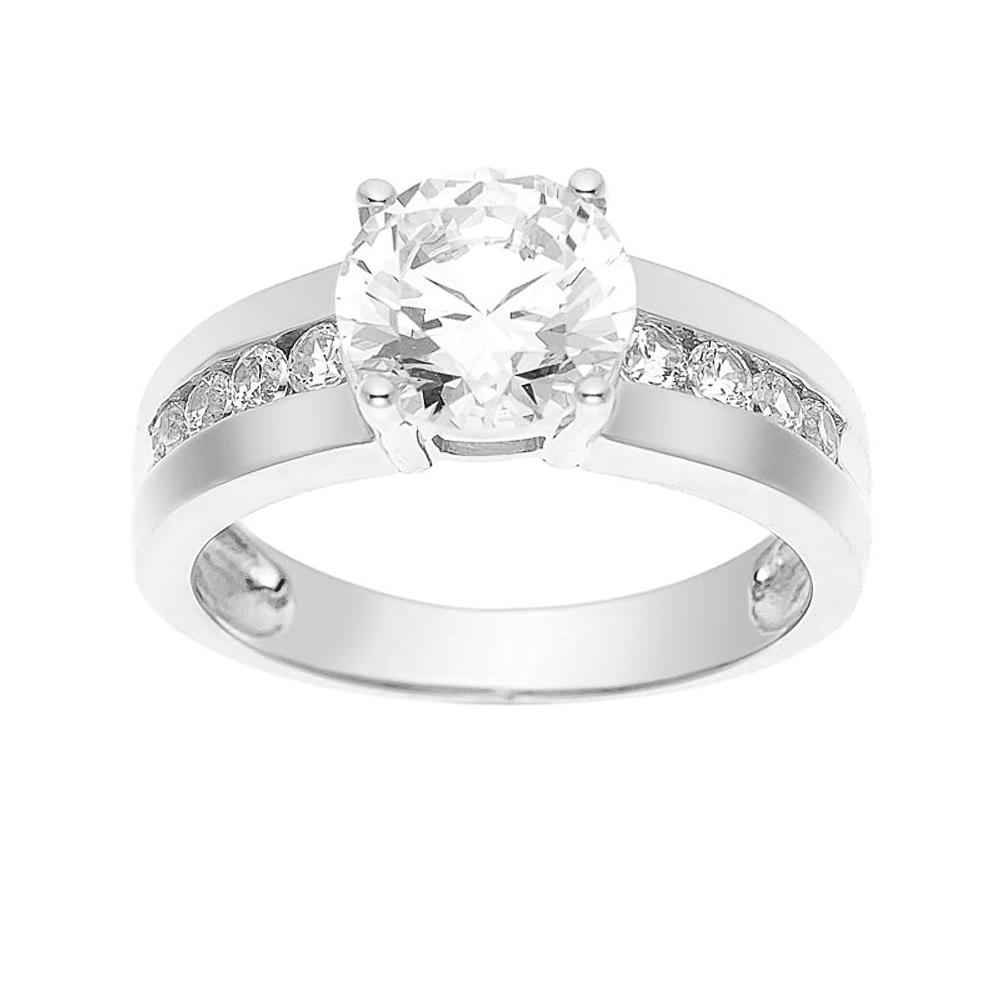 Solitaire 8 mm Zirkonium- en zilveroxides 925 - Ecstasy