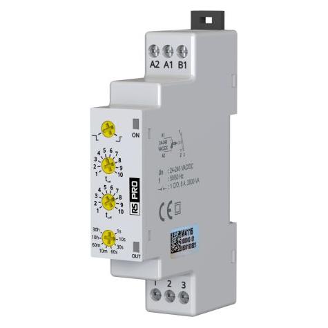 RS PRO Zeitrelais, DIN-Schienen, 0.1 s 30h, 24 (M6004)