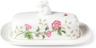 Lenox Butterfly Meadow Bunny Covered Butter Dish