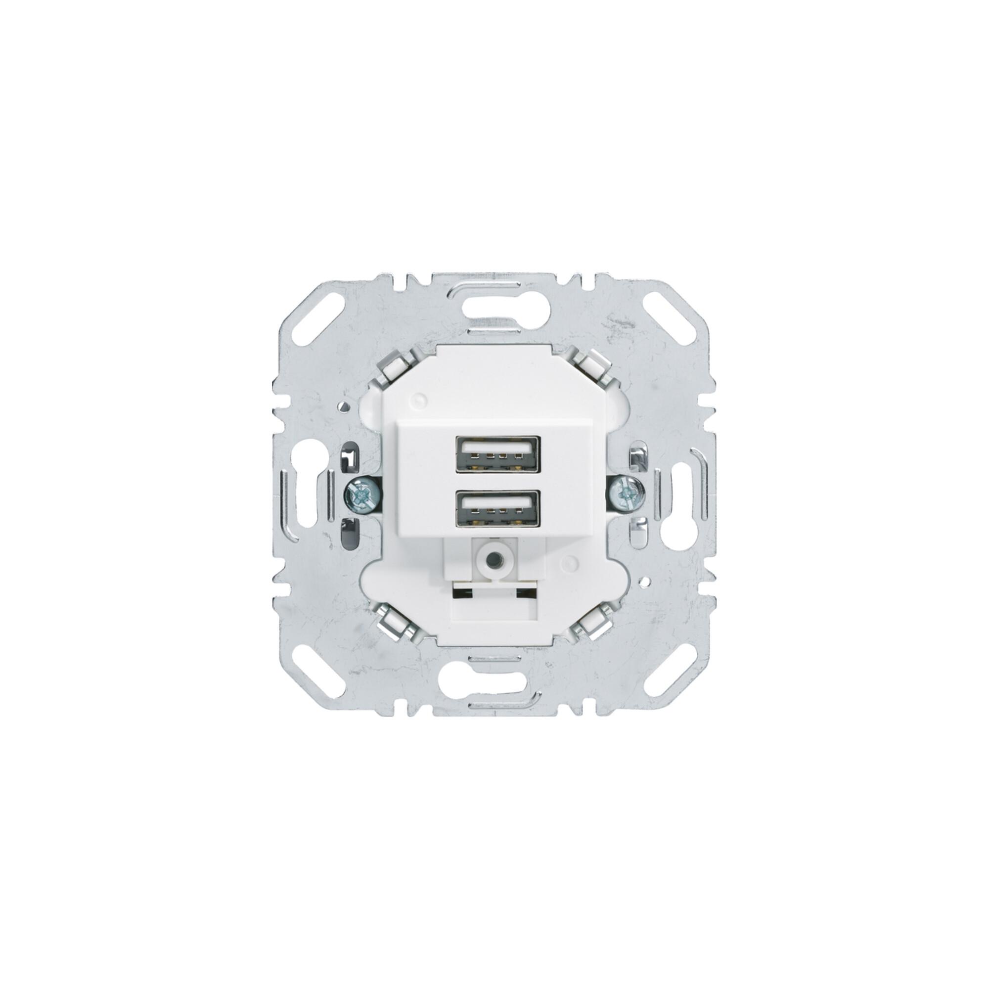Berker USB Ladesteckdose 230V 2fach 3A polarweiß 260209)