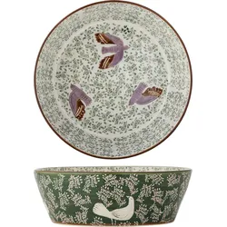 Hezha Schale 28 cm, grün-rosa