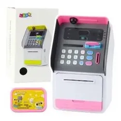 Lean Toys, Spardose, Lean Atm Safe Spardose Pin-Karte Rosa
