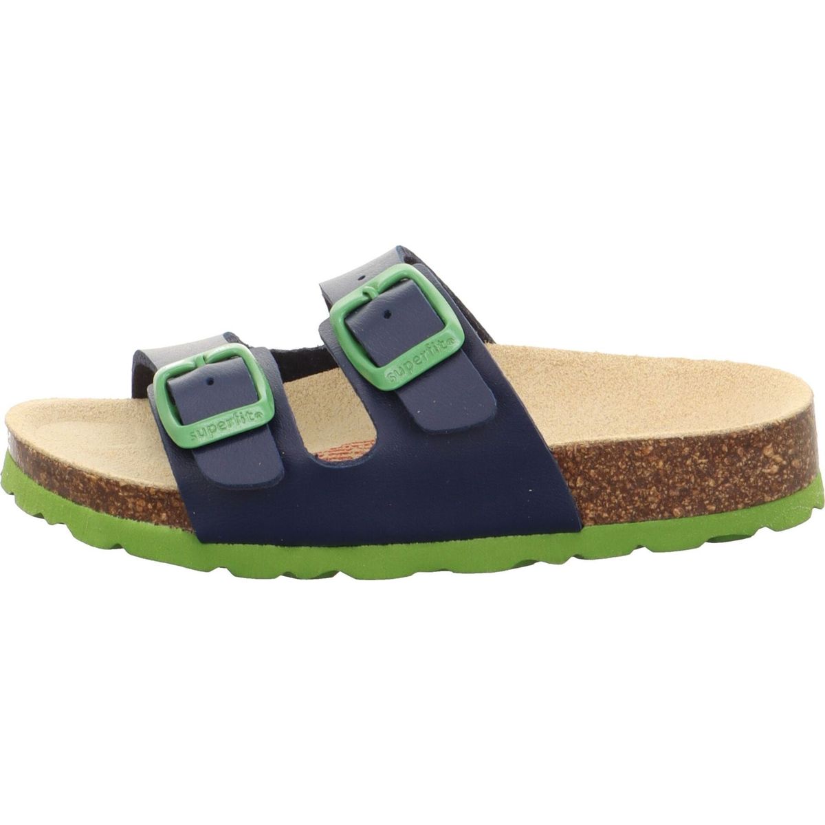 Superfit Fussbettpantoffel blau/grÜn (8210) 30 1-800111-8210-30