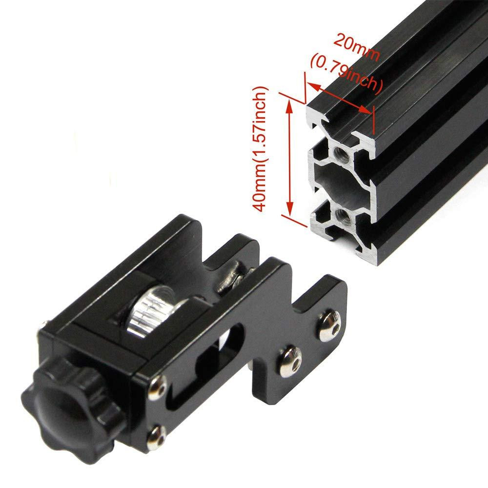 Dripio Y-as riemspanning voor 3D-printers, aluminium 4020, zwart