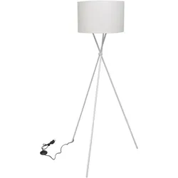 vidaXL, Stehlampe, Stehlampe Mit Ständer Weiss 139 Cm (E27)