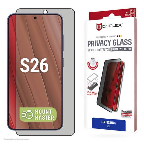 DISPLEX Privacy Glass Displayschutzglas mit Blickschutz Samsung Galaxy S26 1 St. Seitlicher Blickschutz 02233