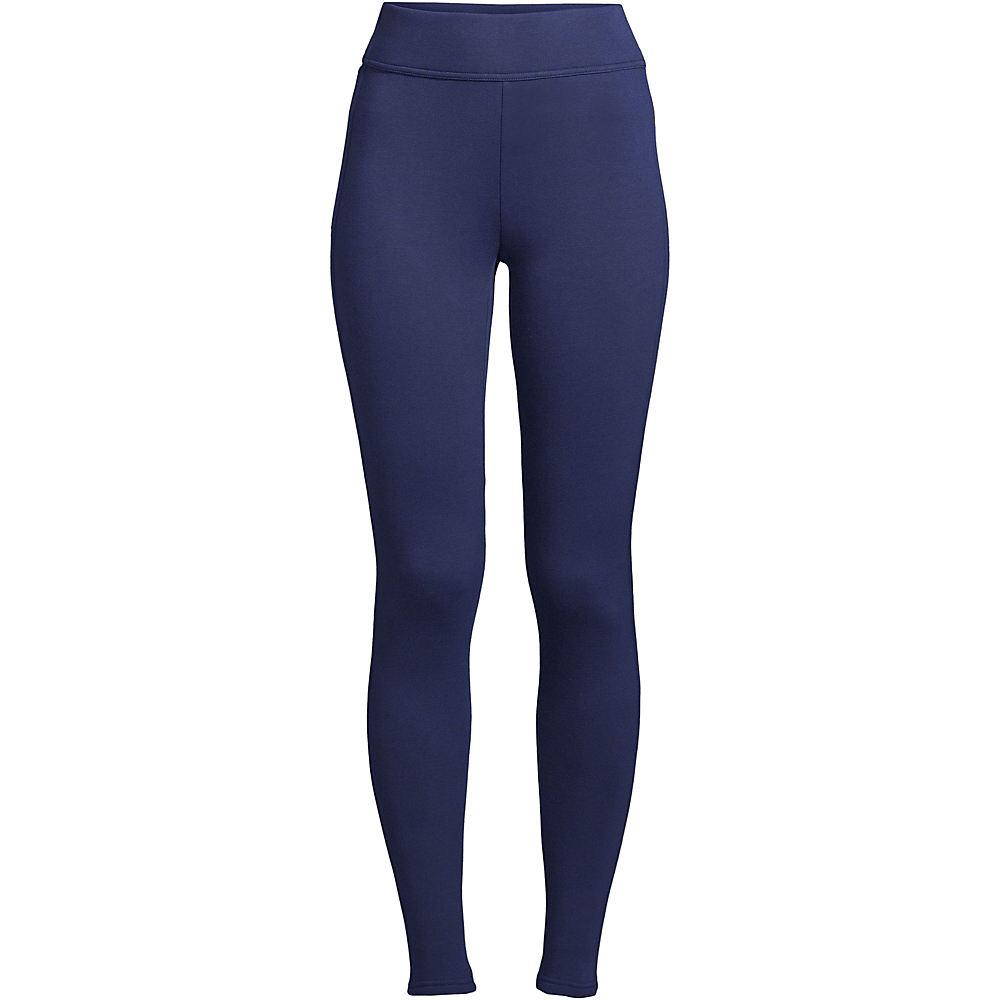 Thermo-Leggings mit Tasche SERIOUS SWEATS in Plus-Größe, Damen, size: plus, Blau, Baumwoll-Mischung/Polyester-Mischung, by Lands' End