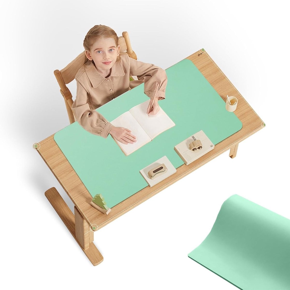 Grote Siliconen Mat voor Kinderen, Blauw, 40 x 70 cm