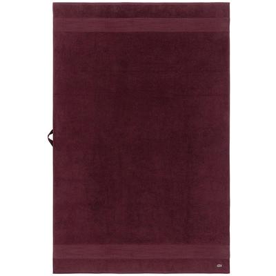Badetuch LACOSTE "LLECROCO", rot (bordeaux), B:100cm L:150cm, Frottier, Obermaterial: 100% Baumwolle, Handtücher, Badetuch, mit Label-Applikationen