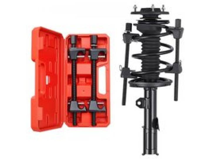 VEVOR Compresseur Ressort Amortisseur pour Voiture 2PCs, Outil de Compression de Jambe de Force Pression 1,2 T, Tendeur de Ressort Hélicoïdaux avec Portée de 265 mm, Adapté aux VUS, Camions, Voitures