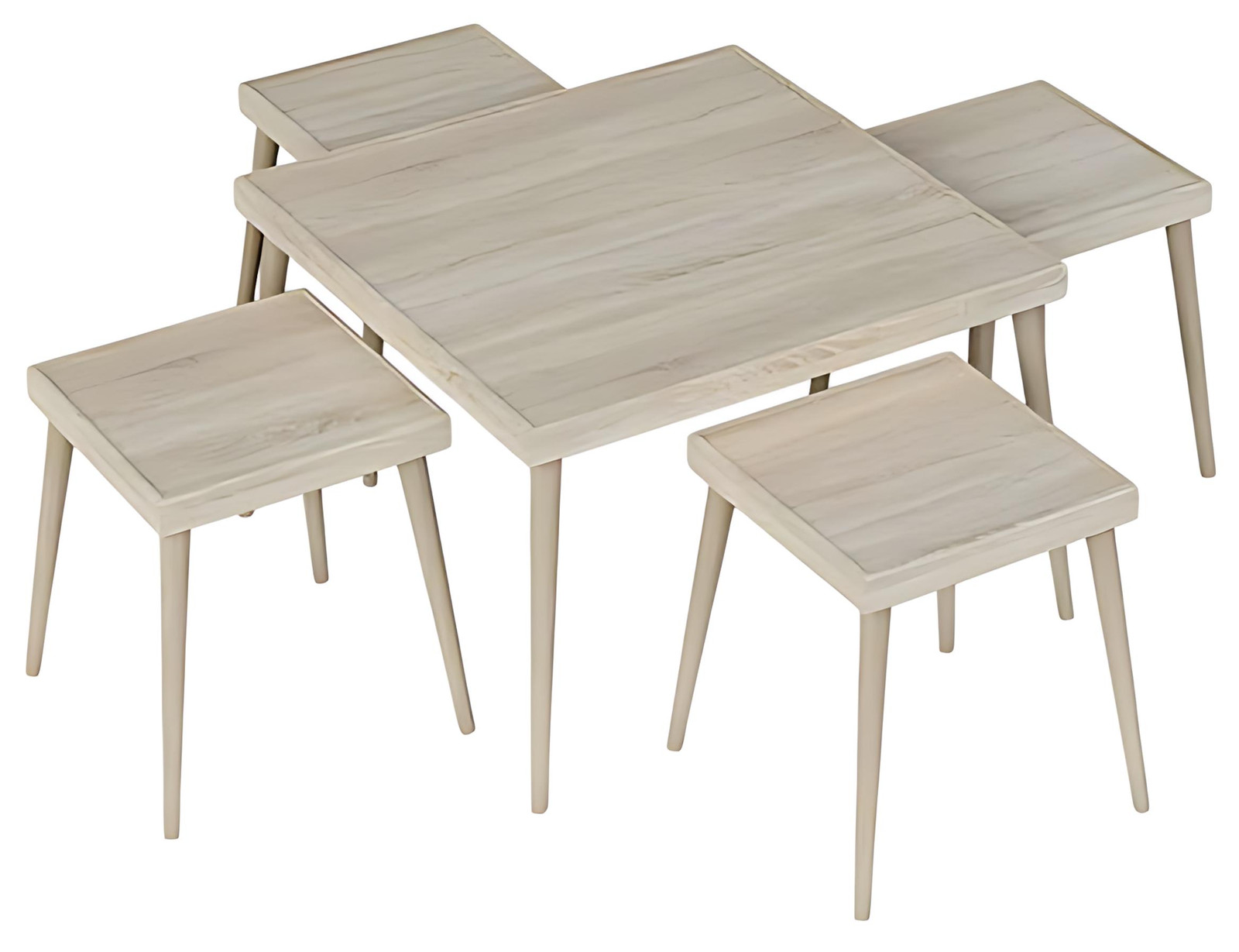 Moderne en elegante woonkamer set in beige hout voor volwassenen
