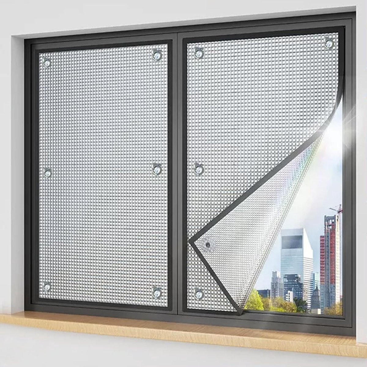 Verduisterende Raamfolie Zilver 150 x 260 cm