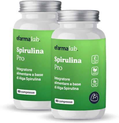 eFarmaLab Spirulina Pro Integratore Ricostituente Offerta BIPACCO 2X60 Compresse