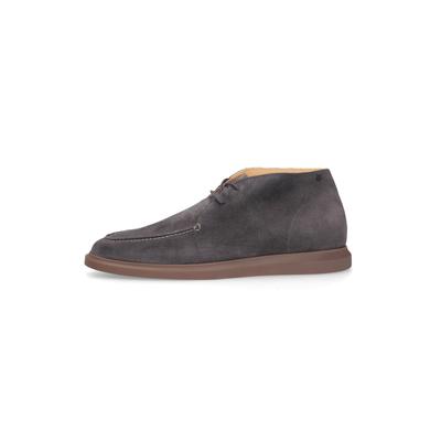 Schnürboots HENRY STEVENS "Elia NGB", Herren, Gr. 40, grau, Kalbsvelours, Schuhe Schnürboots